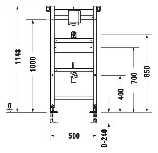 Duravit DuraSystem Installationselement für Urinal, Unterputzdruckspüler