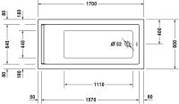 Vorschau: Duravit Starck Einbau-Badewanne rechteckig 170x80cm, weiß
