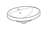 Vorschau: Geberit VariForm Einbauwaschtisch mit Überlauf, Unterseite glasiert, oval, Breite 55cm, weiß_1