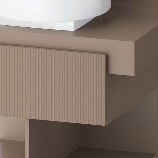 Duravit Balcoon Unterschrank 80x57x53,4cm für Aufsatzbecken, 1 Schublade, 2 offene Fächer