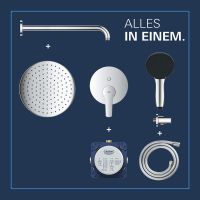 Vorschau: Grohe Start UP-Duschsystem rund mit Thermostat, Vitalio Start Kopfbrause, chrom