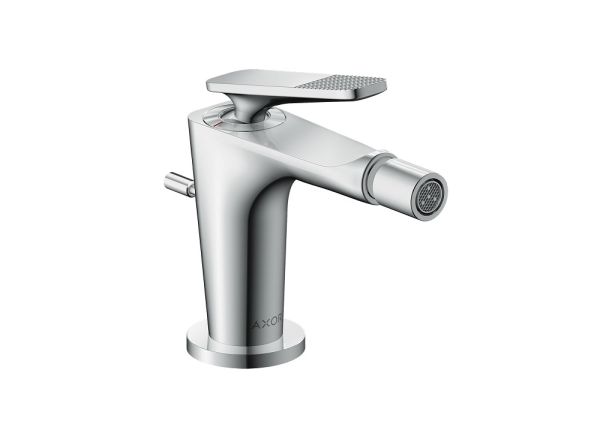Axor Citterio C Cubic Cut Einhebel-Bidetmischer mit Zugstangen-Ablaufgarnitur chrom 49211000