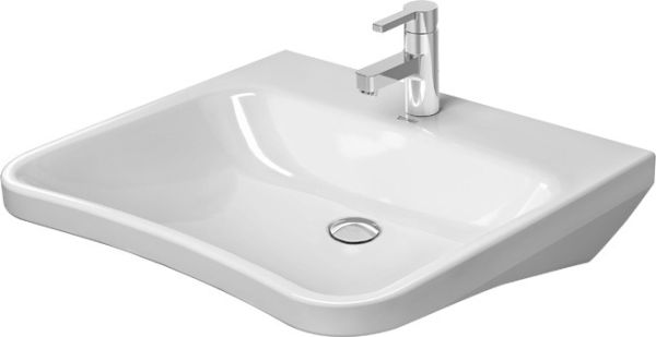 Duravit DuraStyle Waschtisch 65x57cm, mit 1 Hahnloch, ohne Überlauf, WonderGliss, weiß 23306500001