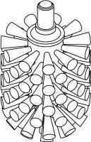 Vorschau: Giese WC-Ersatzbürstenkopf weiß mit Kunststoffgewinde