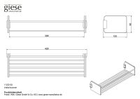 Vorschau: Giese Duschkorb lang chrom/weiß