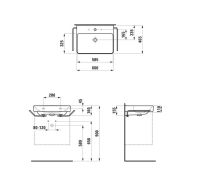 Vorschau: Laufen Pro X Waschtisch 60x46,5cm