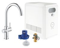 Grohe Blue Professional Küchenarmatur mit Filter- & Sprudelfunktion, C-Auslauf