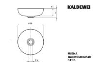 Vorschau: Kaldewei Miena Waschtisch-Schale rund Ø31cm, mit Perl-Effekt, Mod. 3193 911406003001
