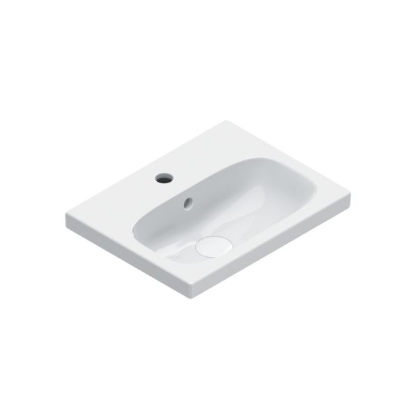 Catalano Alvea Waschtisch 45x35cm, weiß CataGlaze+ 1 Hahnloch 0620451001