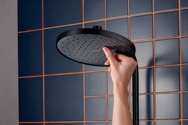 hansgrohe Activera S Duschsystem 240 1jet Reno Varia, EcoSmart, schwarz matt