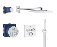 Grohe Grohtherm SmartControl Duschsystem mit Rainshower 310 SmartActive Cube, chrom/moon white