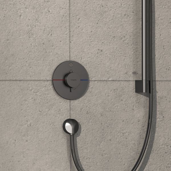 Hansgrohe ShowerSelect Comfort Thermostat brushed black chrome 15553340