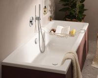 Vorschau: hansgrohe Flexaplus Fertigset Ablauf- und Überlaufgarnitur, chrom/weiß glanz