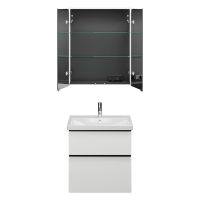 Vorschau: Burgbad Eqio Badmöbel-Set 65cm, Spiegelschrank, Keramik-Waschtisch & Unterschrank