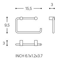 Vorschau: Cosmic Logic Rollenhalter/Handtuchring, schwarz matt