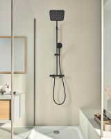 Vorschau: Grohe Tempesta System 250 Cube Duschsystem mit Thermostat, wassersparend, matt black