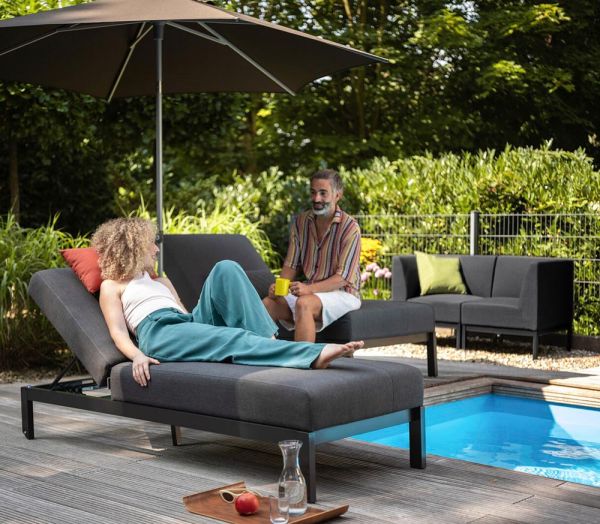 KETTLER PURE Sonnenliege Sunbrella®, anthrazit/ sooty
