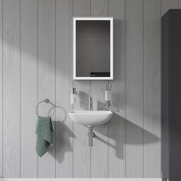 Duravit ME by Starck Handwaschbecken 45x32cm, mit Hahnloch und Überlauf, WonderGliss, weiß 07194500001