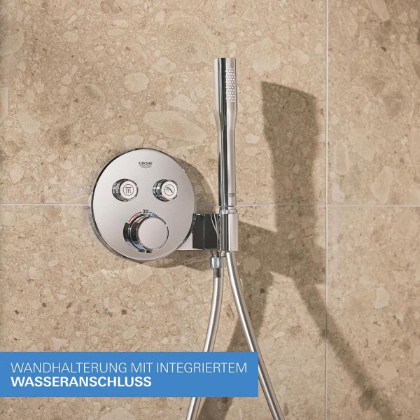 Grohe Precision SmartControl Duschsystem, rund, Thermostat, 2jet Kopfbrause, Stabhandbrause, chrom