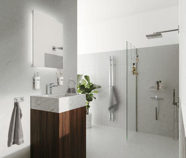 Smedbo House doppelter Badetuchhaken, chrom