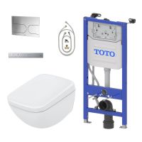 TOTO NEOREST® WX1 WASHLET®, Komplett-SET mit Betätigungsplatte, aluminium gebürstet TOTO NEOREST® WX1 WASHLET®, Komplett-SET mit Betätigungsplatte, aluminium gebürstet