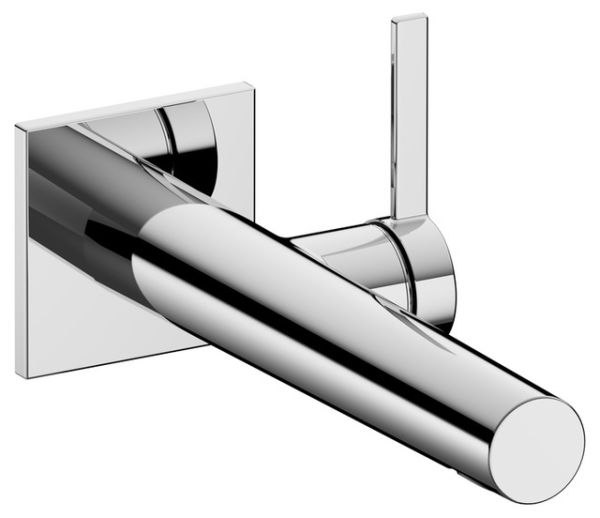 Keuco IXMO Pure Einhebel-Waschtischmischer mit eckiger Rosette, Wandmontage, chrom 59516010102_1