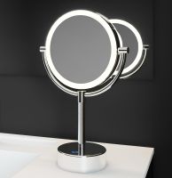 Cosmic Essentials LED-Kosmetikspiegel, wiederaufladbar, dimmbar, chrom 2920188