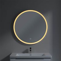 Vorschau: Villeroy&Boch Subway 3.0 LED-Spiegel Ø91cm, mit Sensordimmer, weiß matt