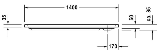 Duravit D-Code Duschwanne rechteckig 70x140cm, Sanitäracryl, weiß