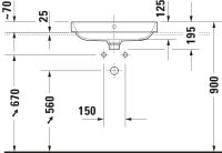 Vorschau: Duravit Happy D.2 Plus Aufsatzbecken 60x46 weiss 23606000001