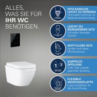 Vorschau: Grohe Solido WC 5-in-1-Set mit Betätigung in schwarz, weiß