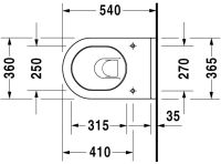 Vorschau: Duravit Starck 3 Wand-WC Set inkl. WC-Sitz mit Absenkautomatik, 54x36cm, oval, Durafix, weiß