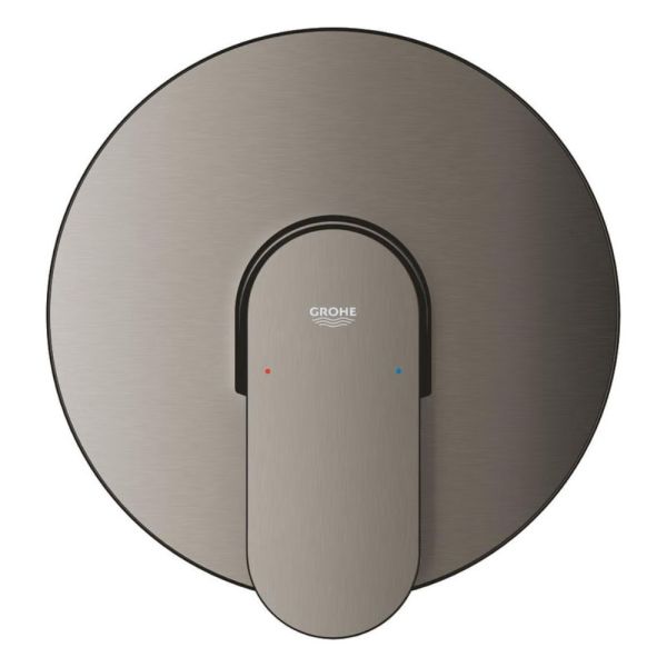 Grohe Plus Duscharmatur, rund, hard graphite gebürstet