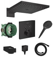 Vorschau: Hansgrohe ShowerSelect/ Raindance Duschsystem Unterputz, schwarz matt