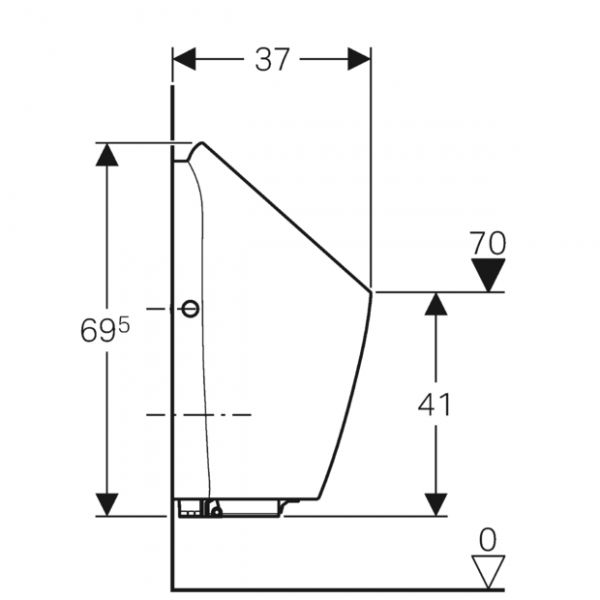 Geberit Urinal Preda, mit integrierter Steuerung, Netzbetrieb, weiß