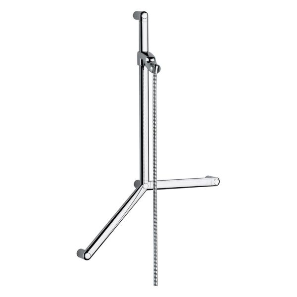 Kludi Sirena Care barrierefreie Brausestange 90cm mit 2 Haltegriffen, chrom 6150205-00