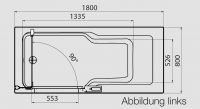 Vorschau: Artweger Twinline 2 Duschbadewanne für Duschtür 180x80cm, weiß