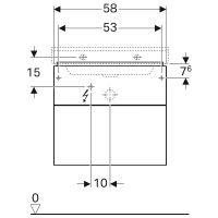 Vorschau: Geberit Xeno² Waschtischunterschrank 58x53cm, 2 Schubladen