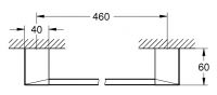 Vorschau: Grohe Selection Cube Badetuchhalter 50cm, chrom