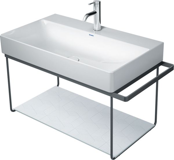 Duravit Dura Square Metallkonsole Wandhängend, zu Waschtisch 235380, schwarz matt 0031124600