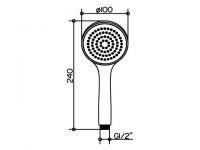 Vorschau: Keuco IXMO Handbrause Ø100mm, chrom