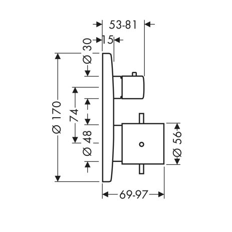 Axor Starck Thermostat Unterputz mit Ab- und Umstellventil