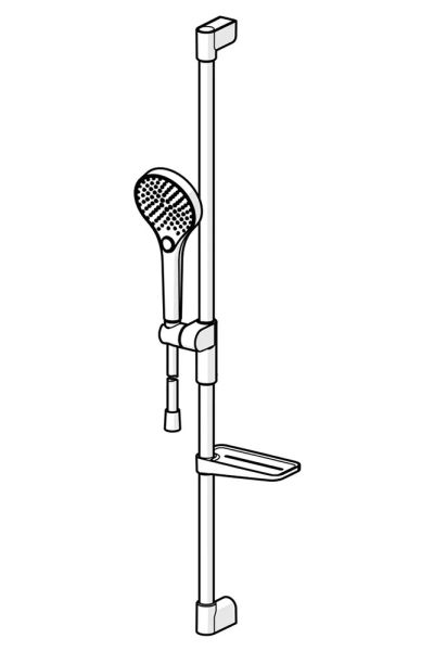 Hansa Hansaviva Brausegarnitur 72cm, edelstahl gebürstet