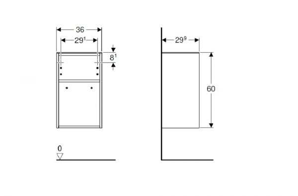 Geberit Smyle Square Seitenschrank offen_1