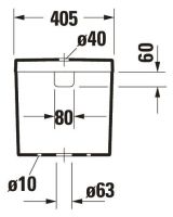 Vorschau: Duravit Darling New Spülkasten 3/6L mit Dual Flush, Anschluss unten links, WonderGliss, weiß
