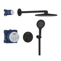 Vorschau: Grohtherm SmartControl Duschsystem Unterputz mit Rainshower SmartActive 310, phantom black 34863KF0