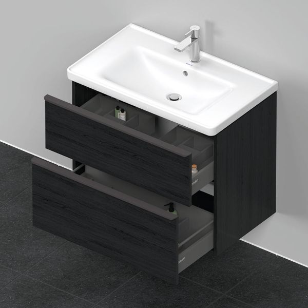 Duravit D-Neo Möbel-Set 80cm mit Waschtisch, Waschtischunterschrank und Spiegelschrank