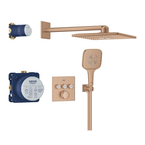 Grohe Grohtherm SmartControl Duschsystem UP warm sunset gebürstet 34864DL0 