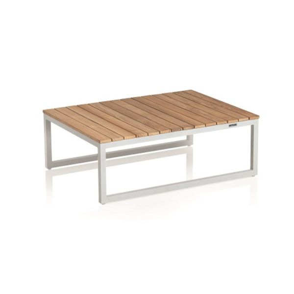 KETTLER OCEAN SKID Platform Lounge-Tisch Teak-Holz weiß matt 0105918-5220