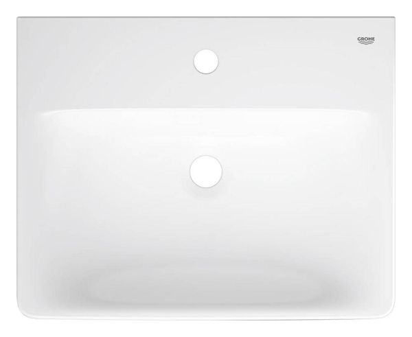 Grohe Euro Keramik Waschtisch 55cm mit Hahnloch, ohne Überlauf, weiß